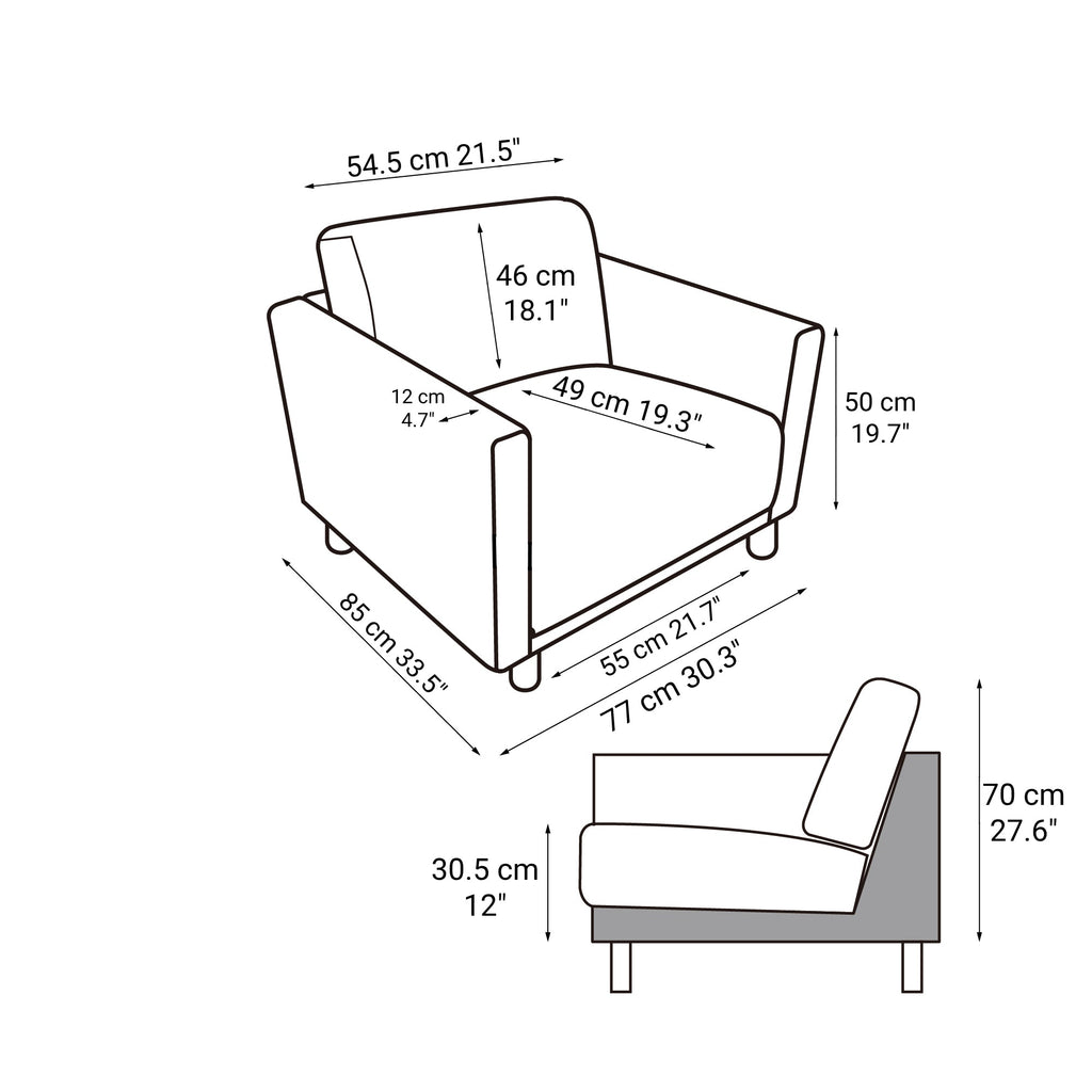 [HD] Urethane Pocket Coil Sofa 1 Seater Cover Sold Separately