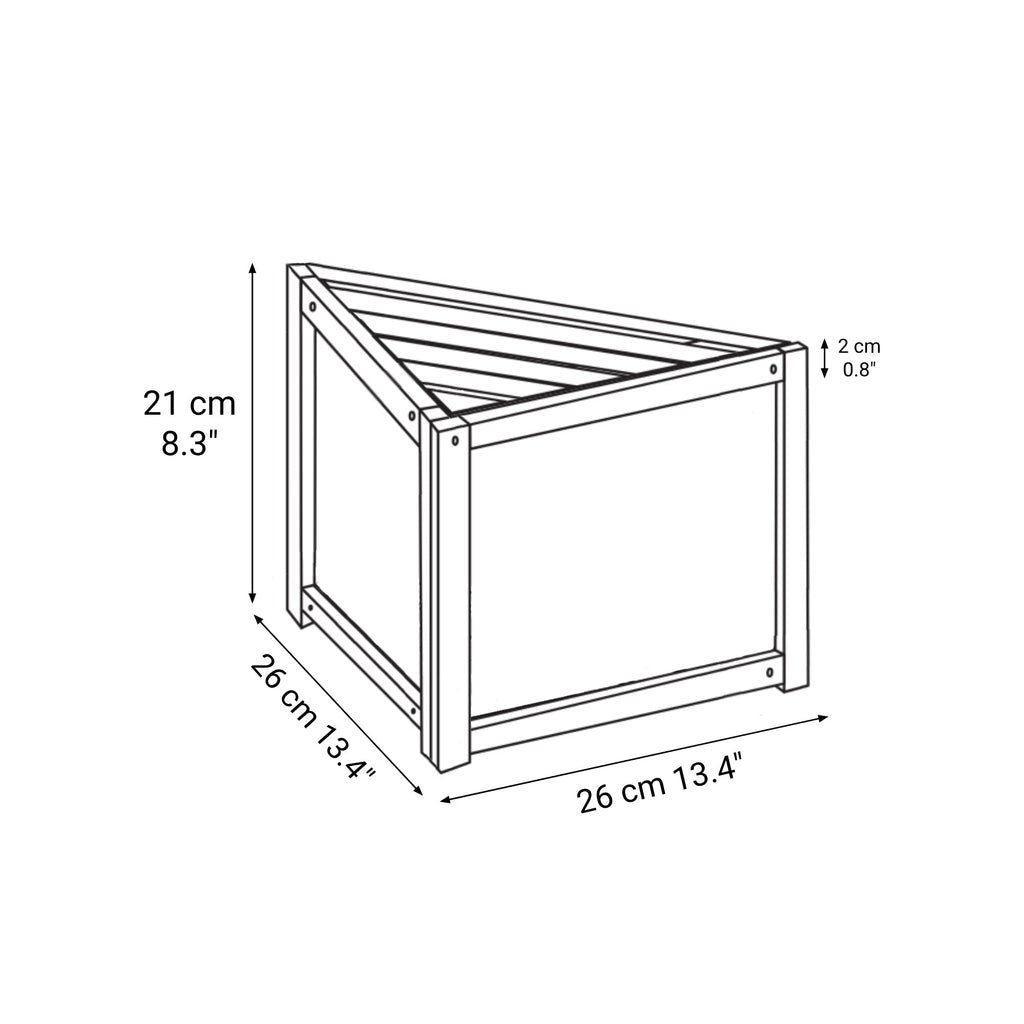Bamboo Corner Rack 1 Tier