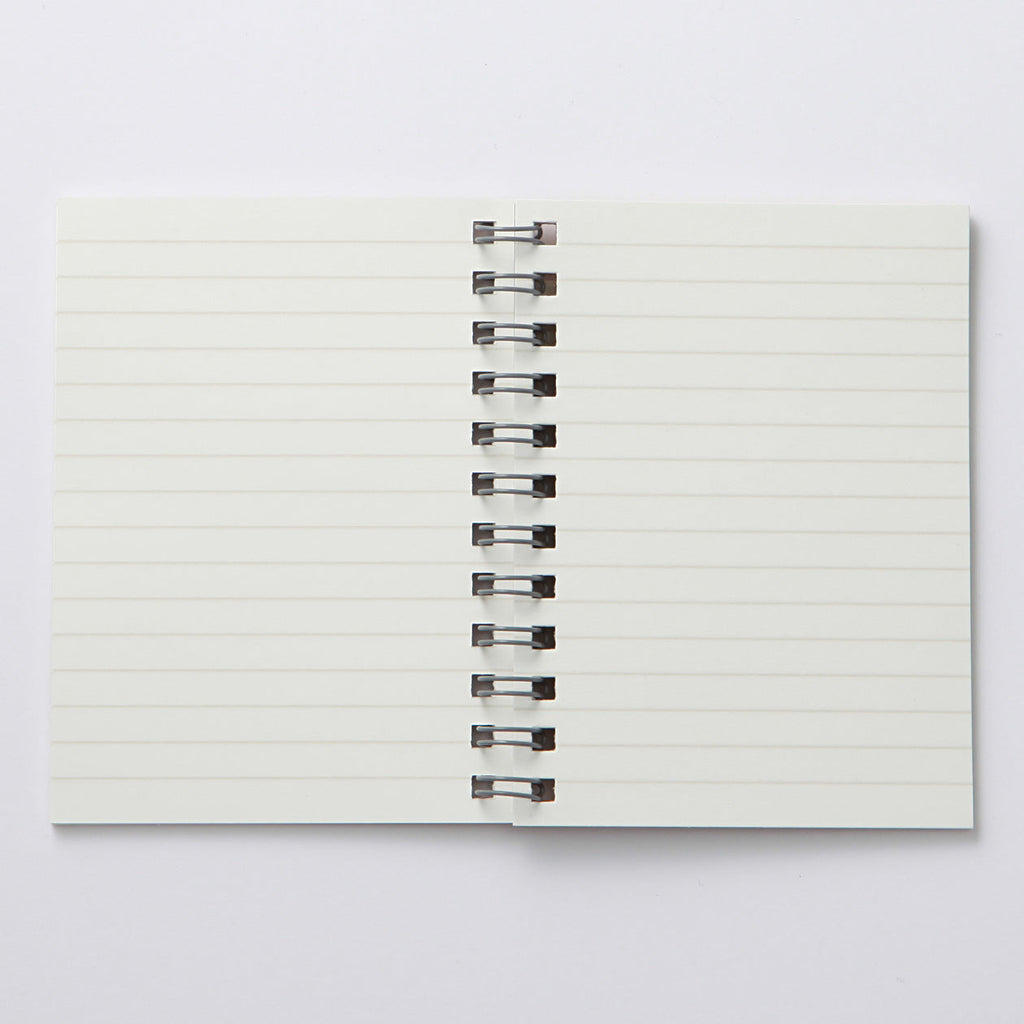Beige Double Ring Lined Notebook