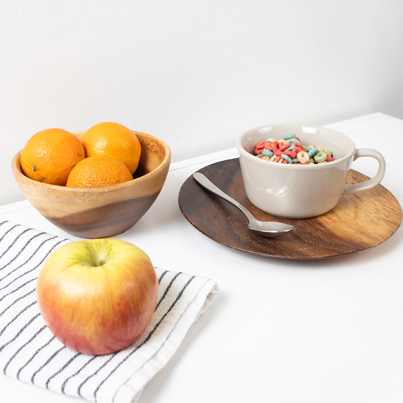 Stoneware Cereal Mug Cup - Gray Beige
