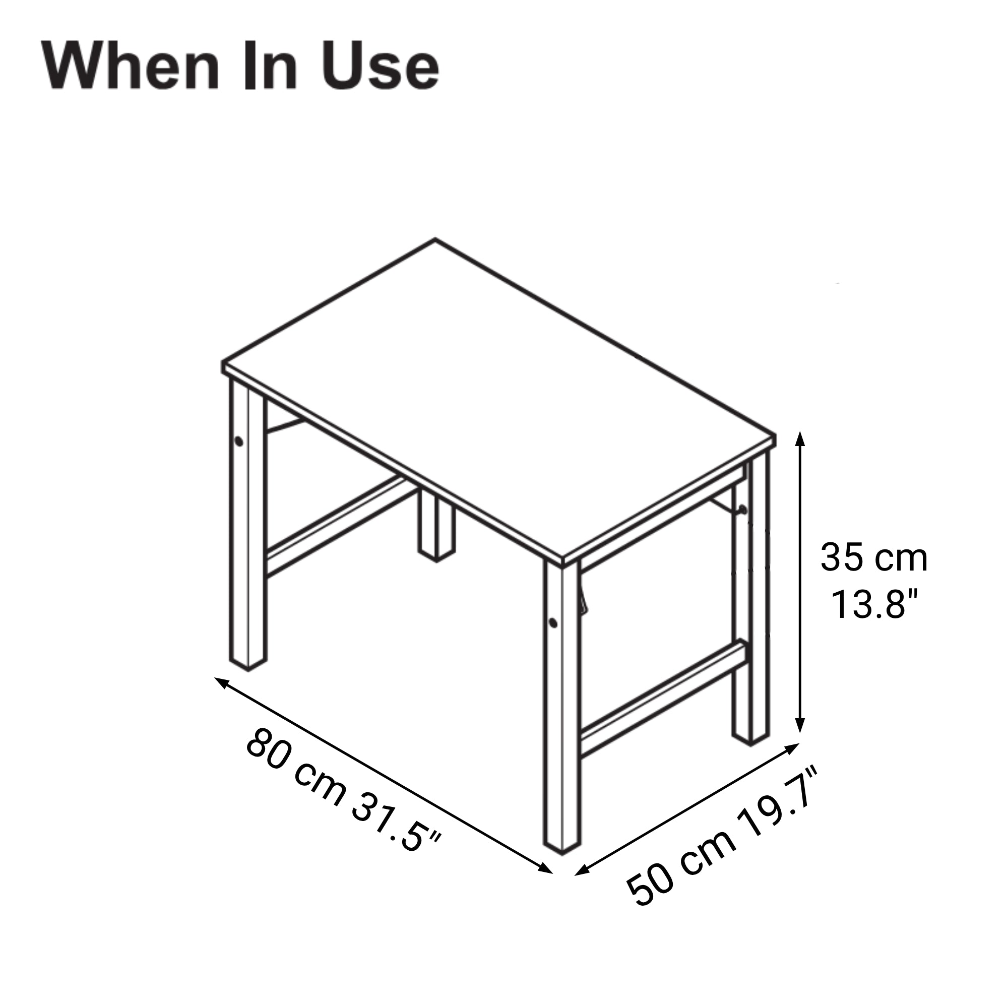 Pine Wood Folding Low Table