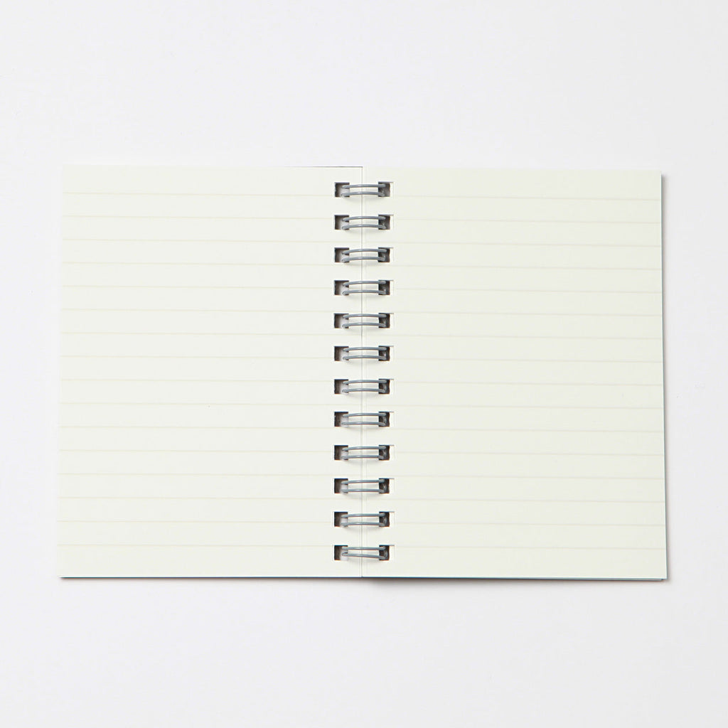 Dark Gray Double Ring Lined Notebook