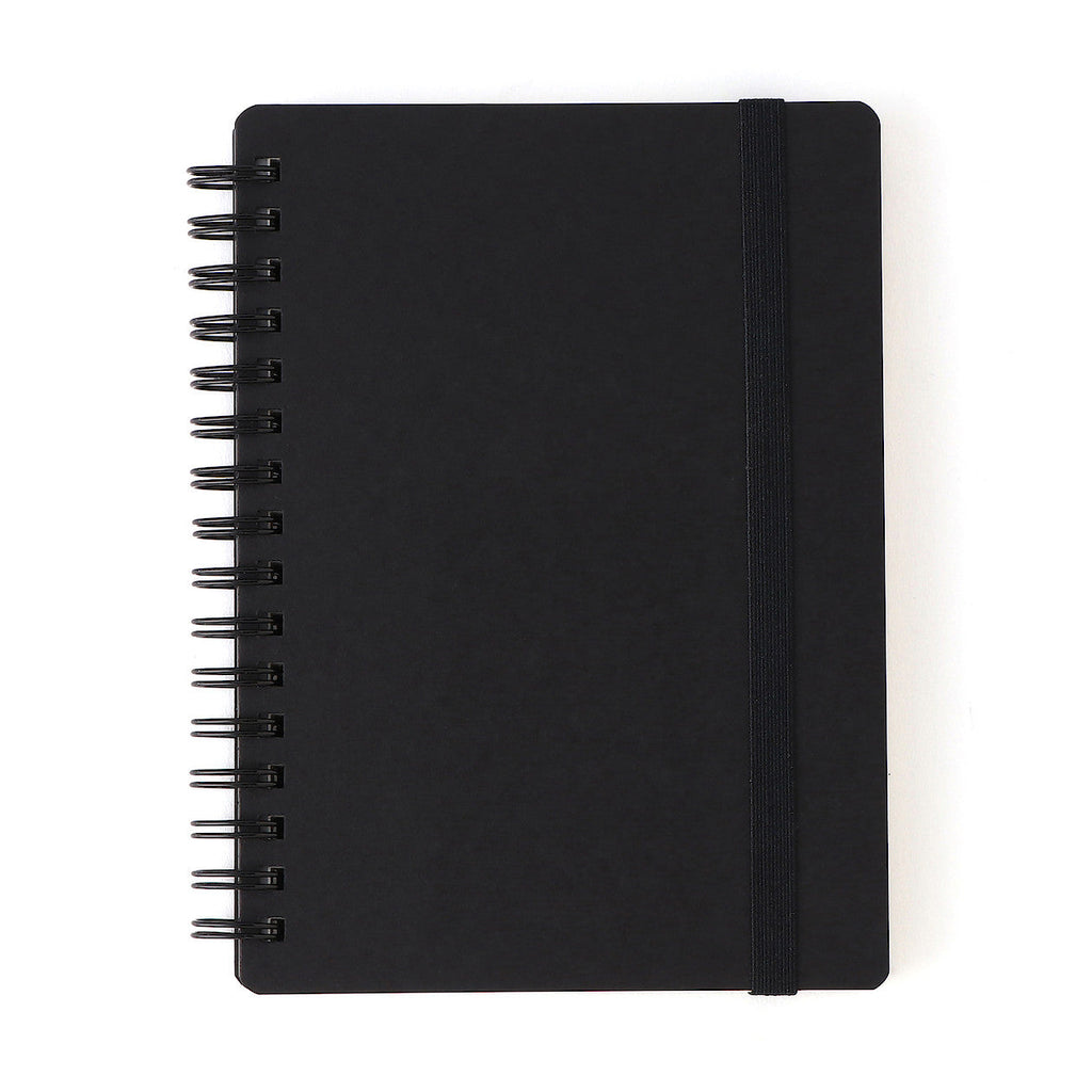 A6 Double Ring Lined Notebook with Strap