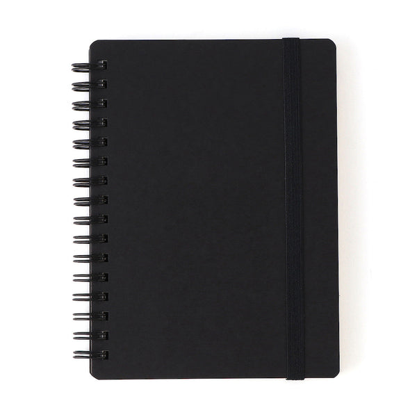 A6 Double Ring Lined Notebook with Strap
