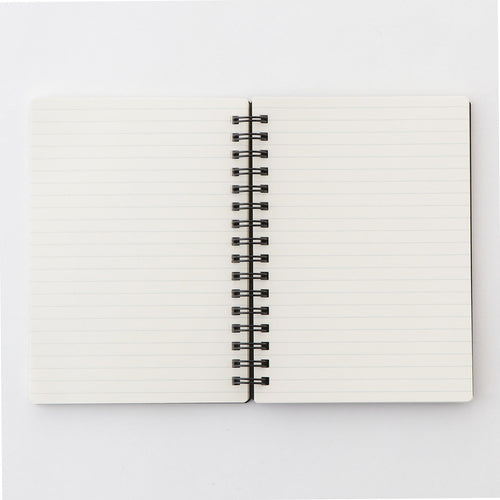 A6 Double Ring Lined Notebook with Strap