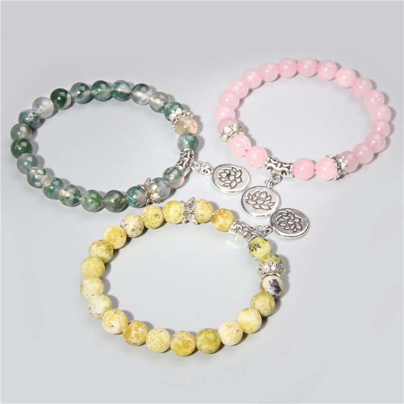 Moss Agate Wellspring Of Peace Meditation Bracelet
