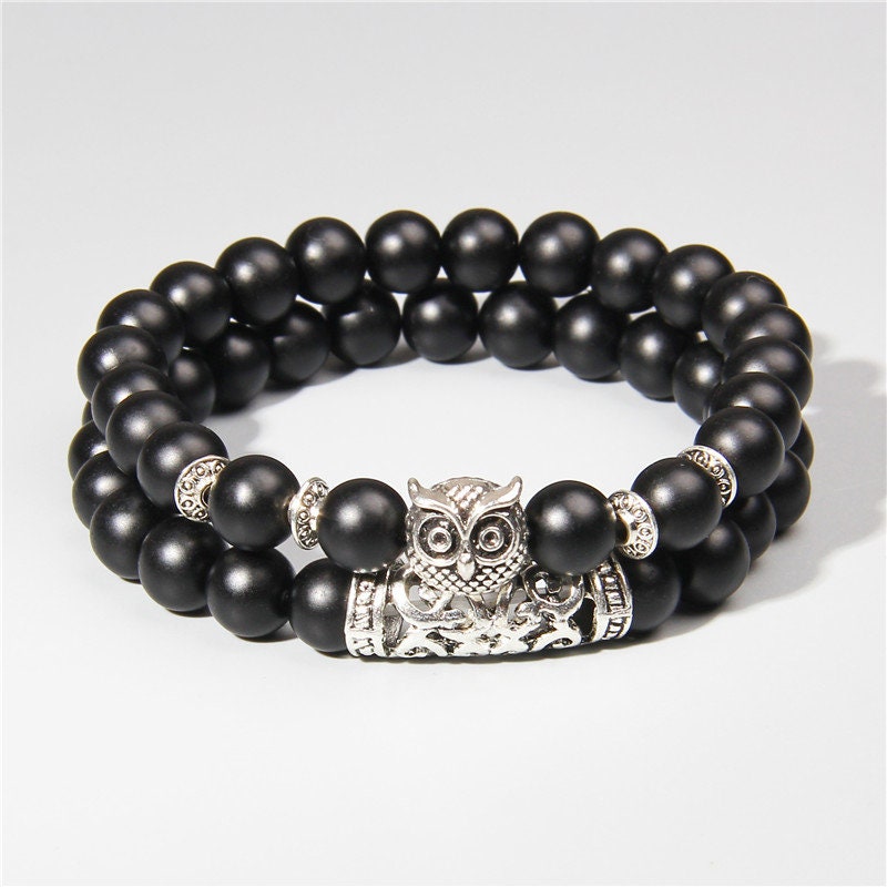 Matte Onyx Will Power Energy Crystal Bracelet