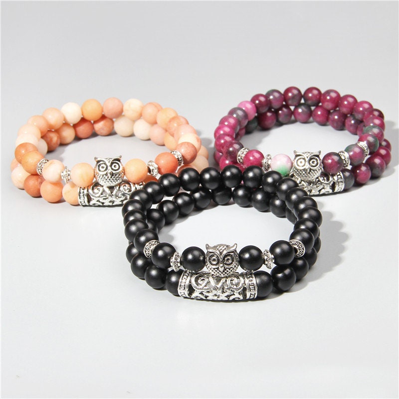 Matte Onyx Will Power Energy Crystal Bracelet