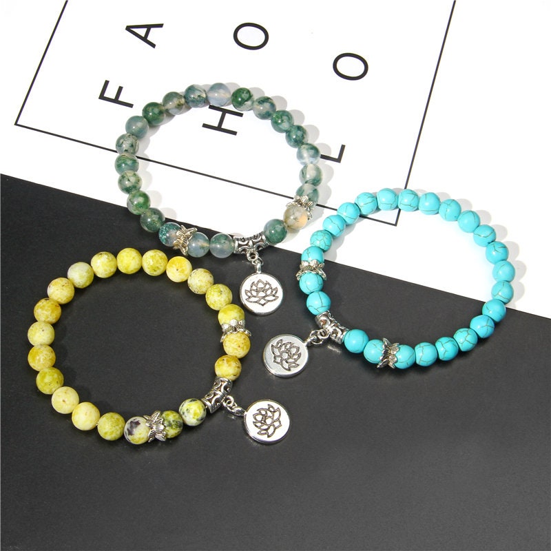 Moss Agate Wellspring Of Peace Meditation Bracelet