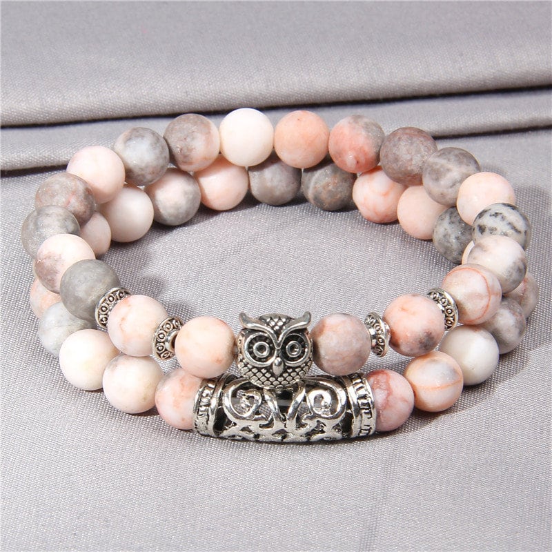 Pink Zebra Jasper Positivity Bracelets