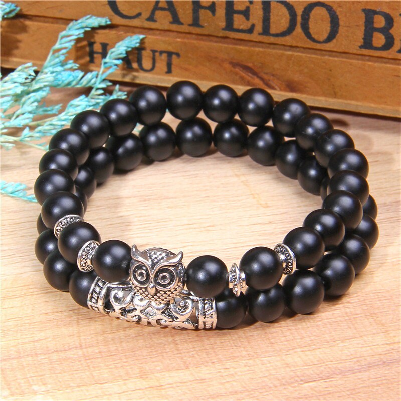 Matte Onyx Will Power Energy Crystal Bracelet