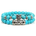 Blue Turquoise Whole Energy Bracelets - Men's Size (8)