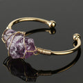 Raw Amethyst Energy Calming Crystal Bangle