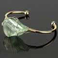 Green Fluorite Energy Freshening Crystal Bangle Bracelet