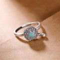 Anxiety Relief Blue Turquoise Adjustable Fidget Ring