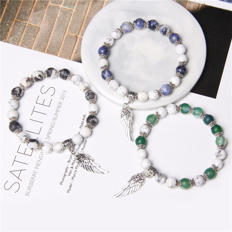 Green Agate & White Turquoise Mental Flexibility Bracelet