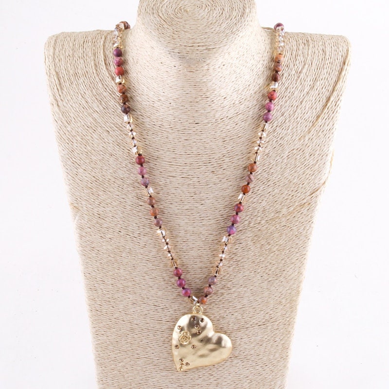 Red Jasper Overcoming Fear Necklace