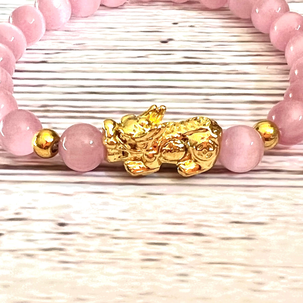 Pink Cat Eye Pixiu Bracelet