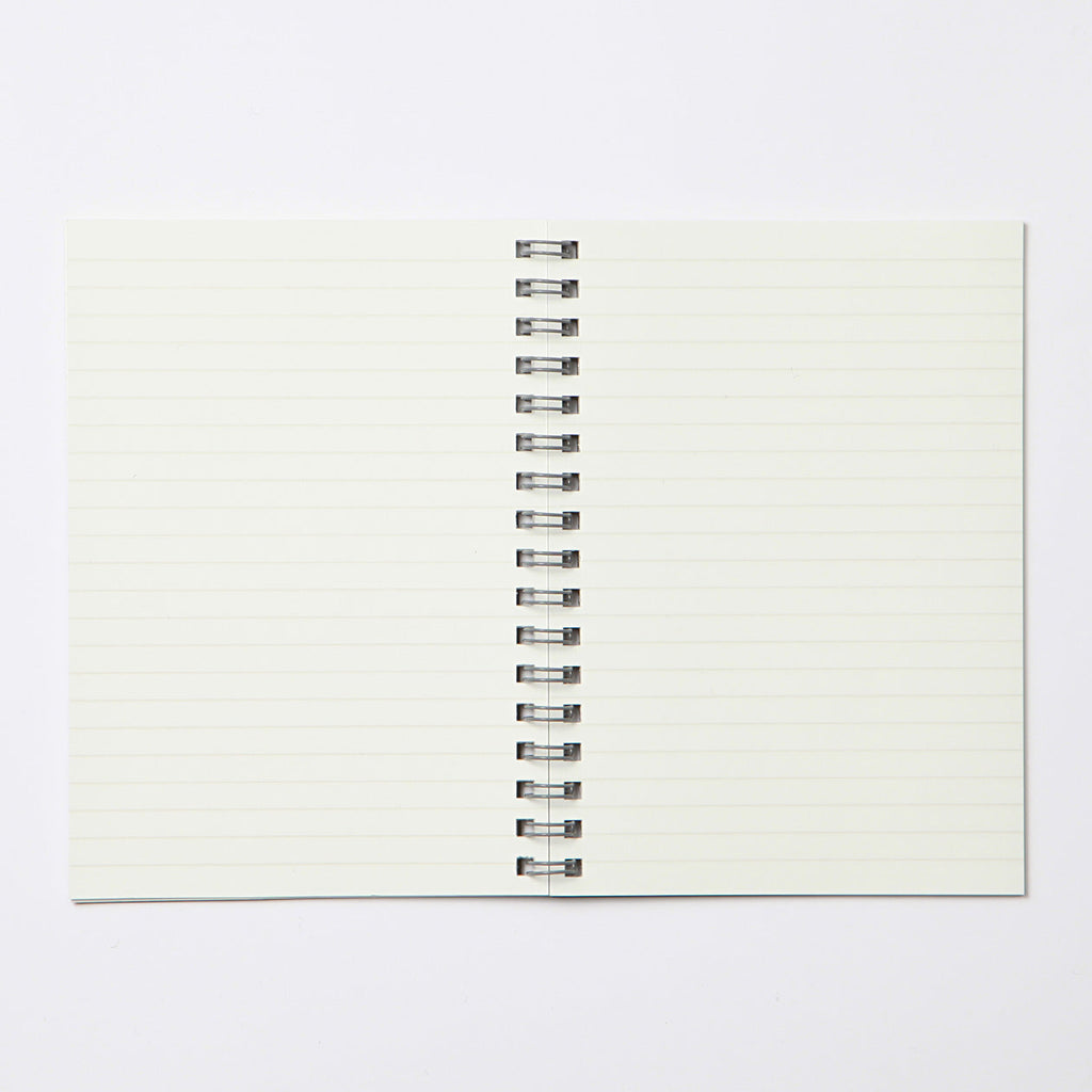 Dark Gray Double Ring Lined Notebook
