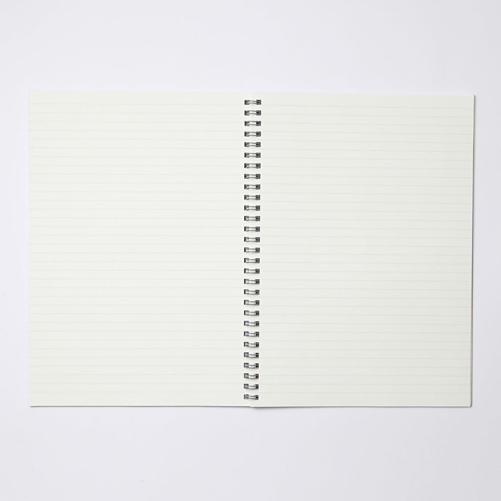 Dark Gray Double Ring Lined Notebook