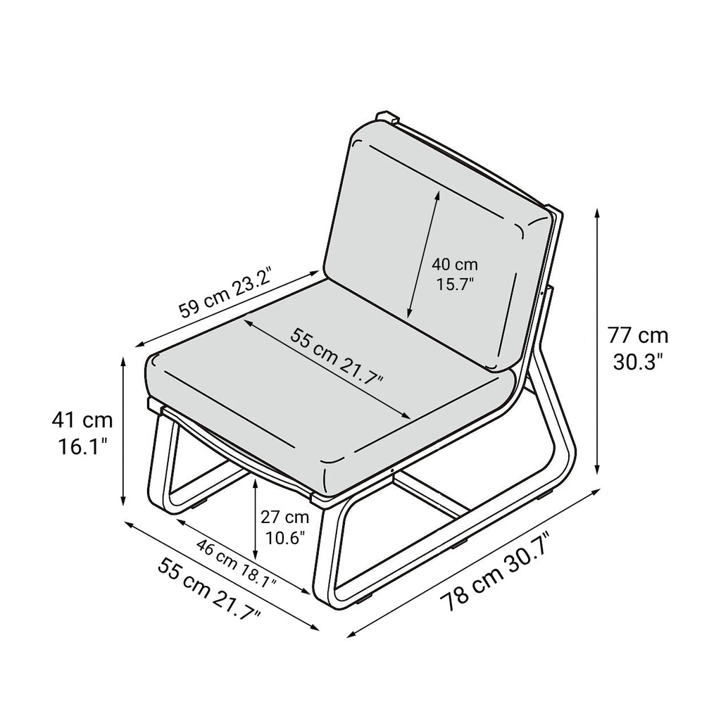 Living Dining Sofa Chair - Oak Cover Sold Separately