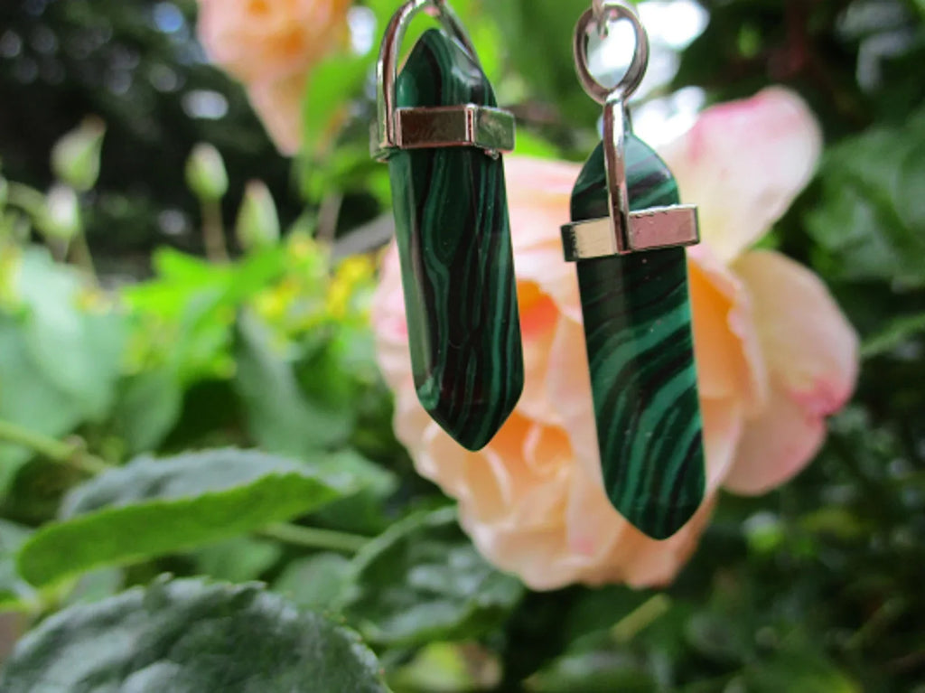 Malachite Chakra Point Peaceful Earrings