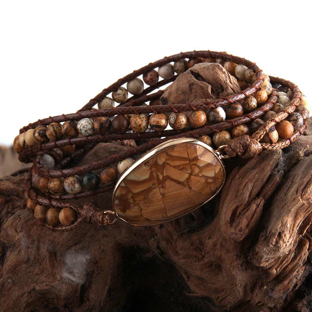Picture Jasper Calm Like Earth Boho Bracelet