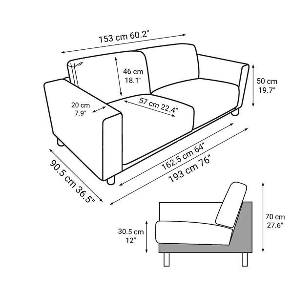 [HD] Urethane Pocket Coil Sofa 2.5 Seater Cover Sold Separately