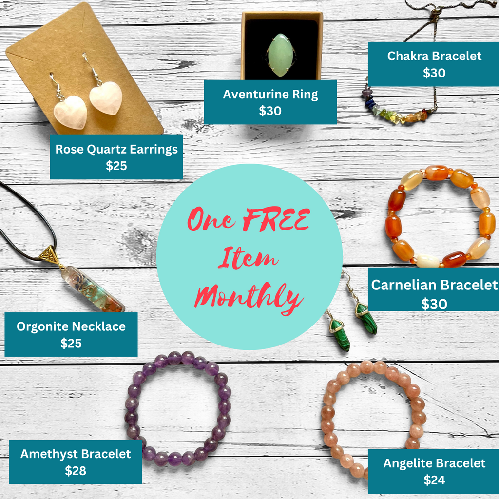 Chakra Healing Program: Monthly Crystal Jewelry & Essential Oils (Solar Plexus Chakra)
