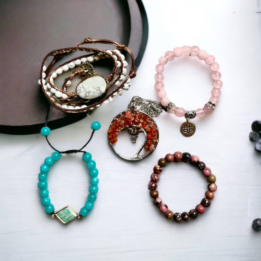 Chakra Healing Program: Monthly Crystal Jewelry & Essential Oils (Root Chakra)