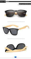 Retro Wood Frame Sunglasses