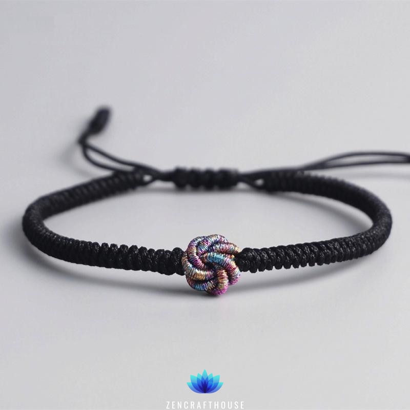 Mandalas Tibetan Handmade Lucky Bracelet - Black