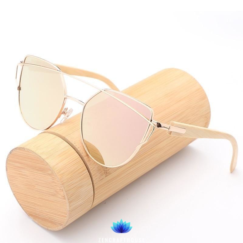 Cat Eye Bamboo Sunglasses