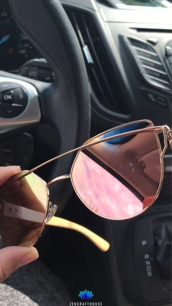 Cat Eye Bamboo Sunglasses