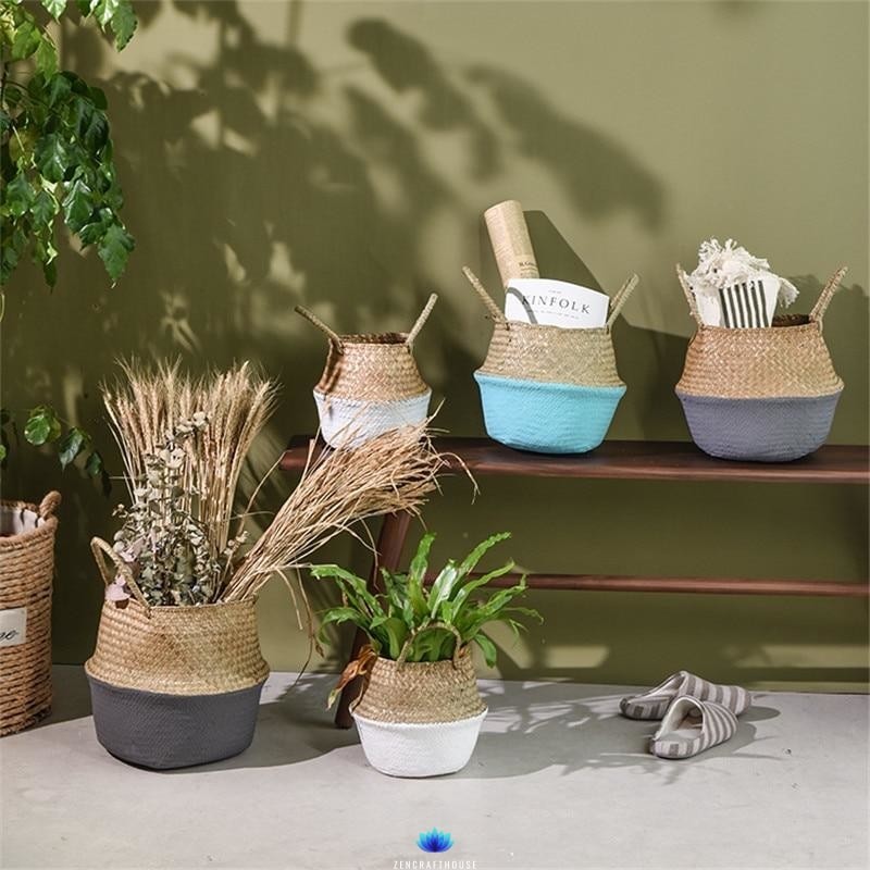 Handmade Rattan Storage Baskets
